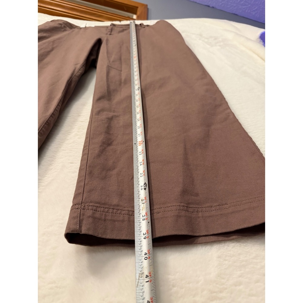 Pact Organic Cotton Wide Leg Pants Womens XXL Brown Elastic Waist Sustainable - Picture 2 of 8